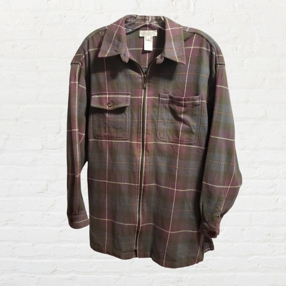 Jones New York Sport multicolor flannel plaid size Medium